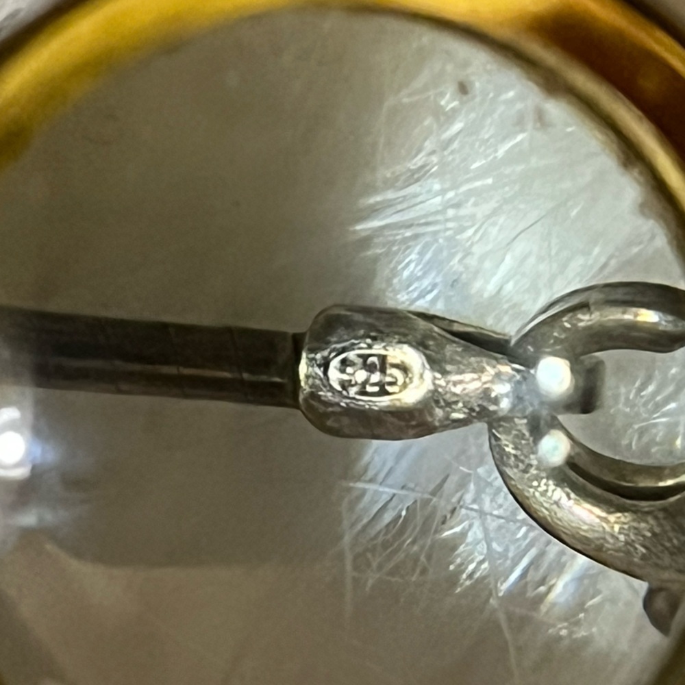 Sterling Cats Eye Crystal Necklace - Picture 10 of 12
